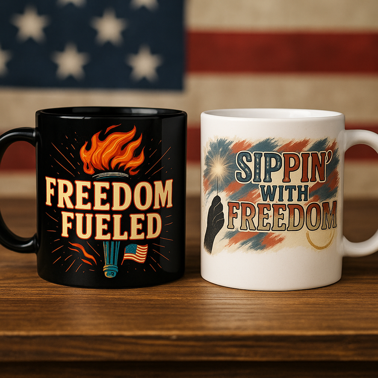 Patriotic 4th of July Mugs – Sip in Style