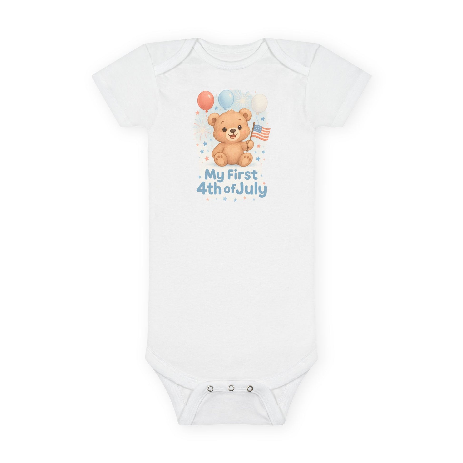 My First 4th of July Baby Onesie, Cute Holiday Baby Outfit, Infant Independence Day Gift, USA Baby Clothes, Baby Shower Gift - The Shara Prints