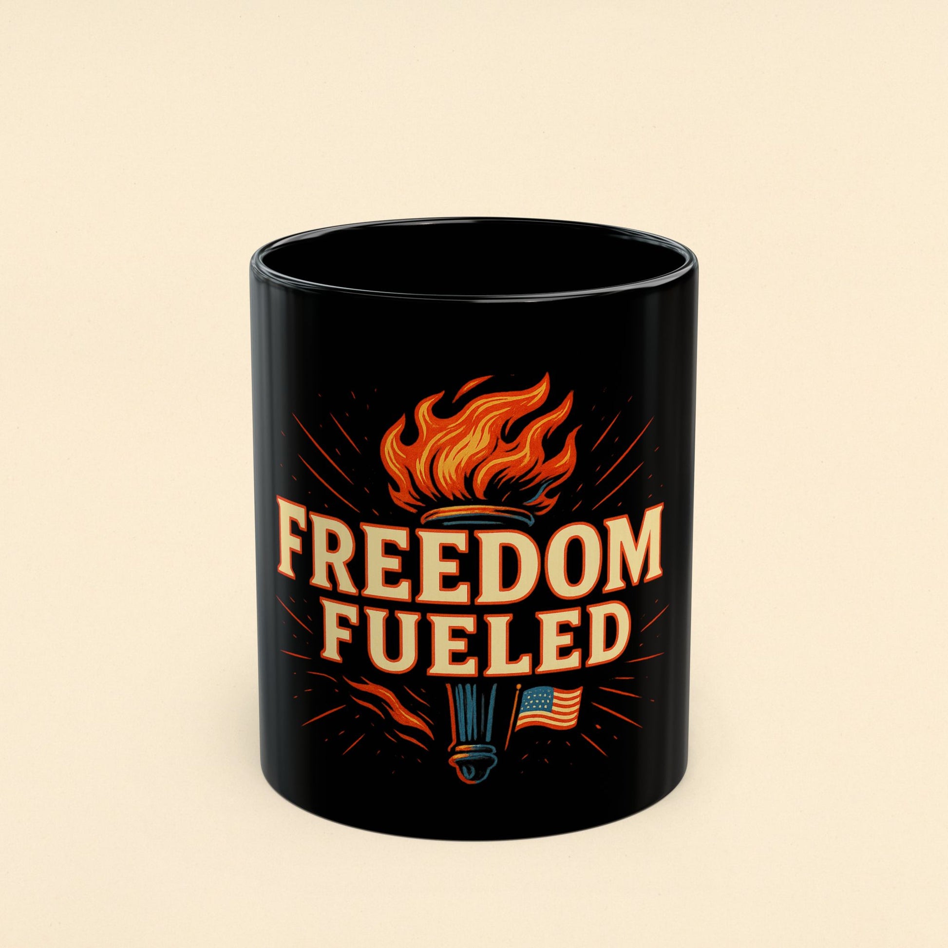 Freedom Fueled – Bold Patriotic Coffee Mug for True Americans - The Shara Prints