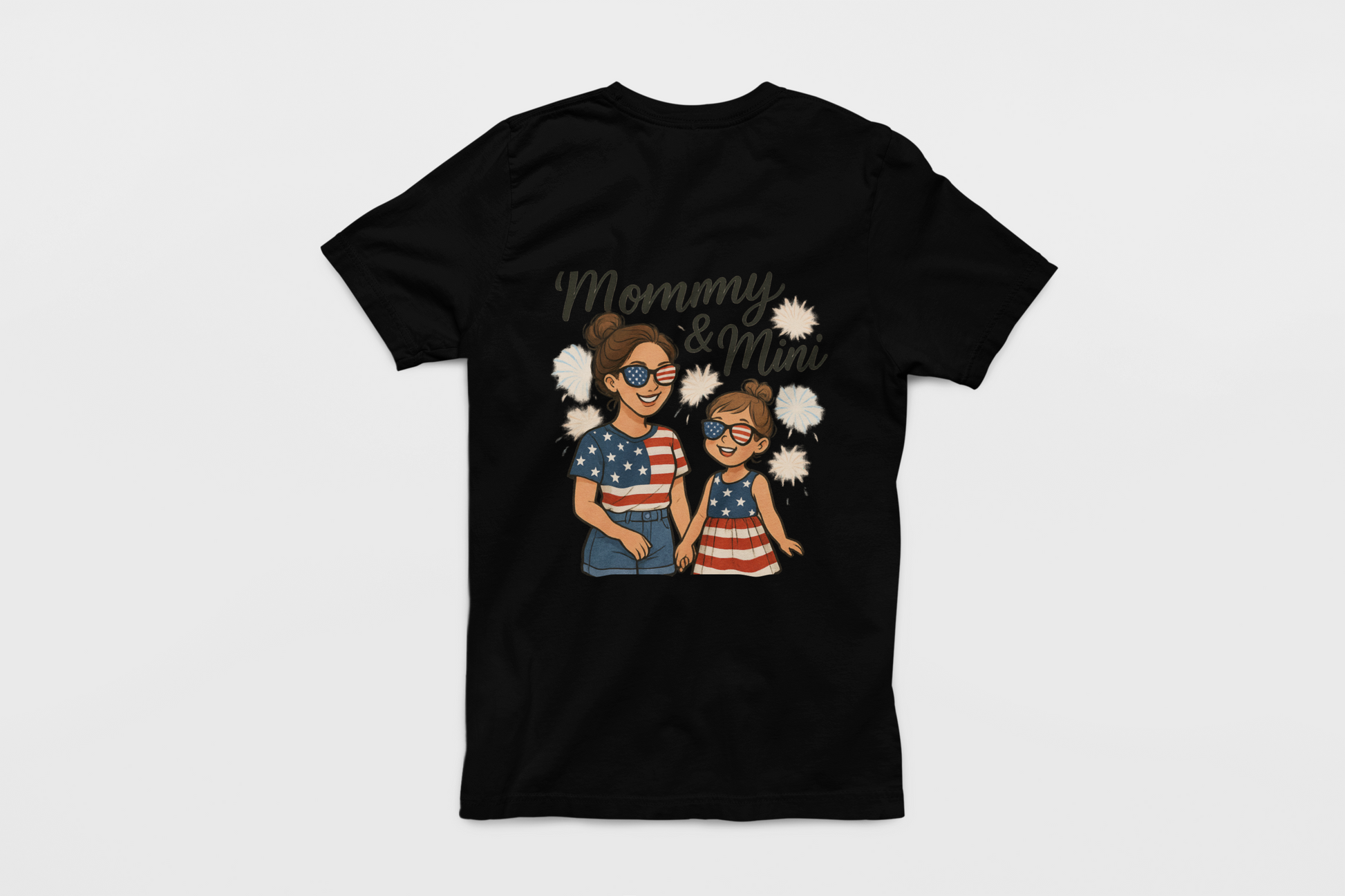 Mommy & Mini 4th of July Matching Shirt | Mom & Daughter Patriotic Tee | Mommy and Me Independence Day Outfit | Cute USA Family Matching Shirt - The Shara Prints