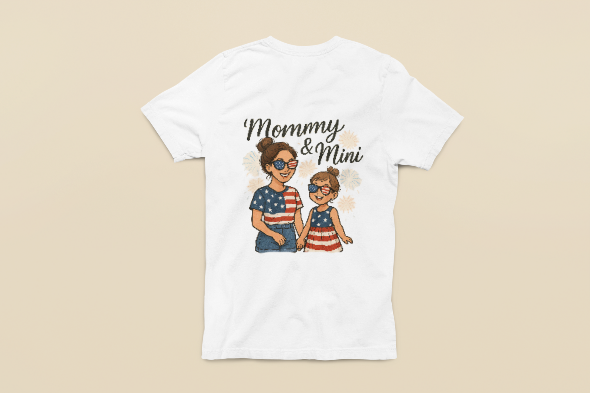 Mommy & Mini 4th of July Matching Shirt | Mom & Daughter Patriotic Tee | Mommy and Me Independence Day Outfit | Cute USA Family Matching Shirt - The Shara Prints