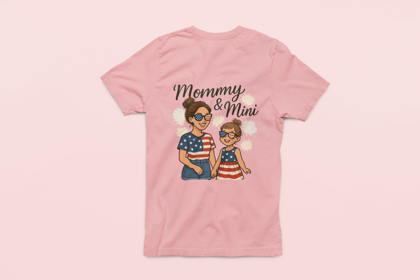 Mommy & Mini 4th of July Matching Shirt | Mom & Daughter Patriotic Tee | Mommy and Me Independence Day Outfit | Cute USA Family Matching Shirt - The Shara Prints
