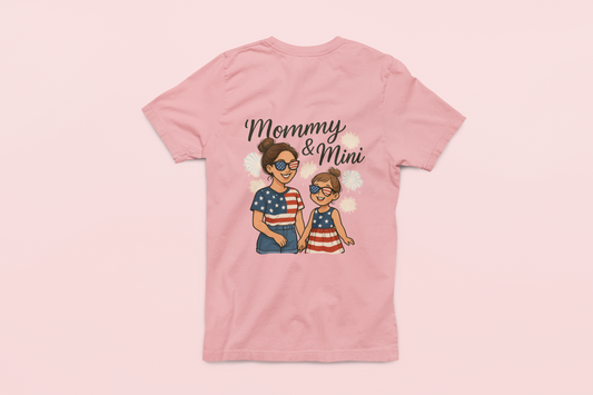 Mommy & Mini 4th of July Matching Shirt | Mom & Daughter Patriotic Tee | Mommy and Me Independence Day Outfit | Cute USA Family Matching Shirt - The Shara Prints
