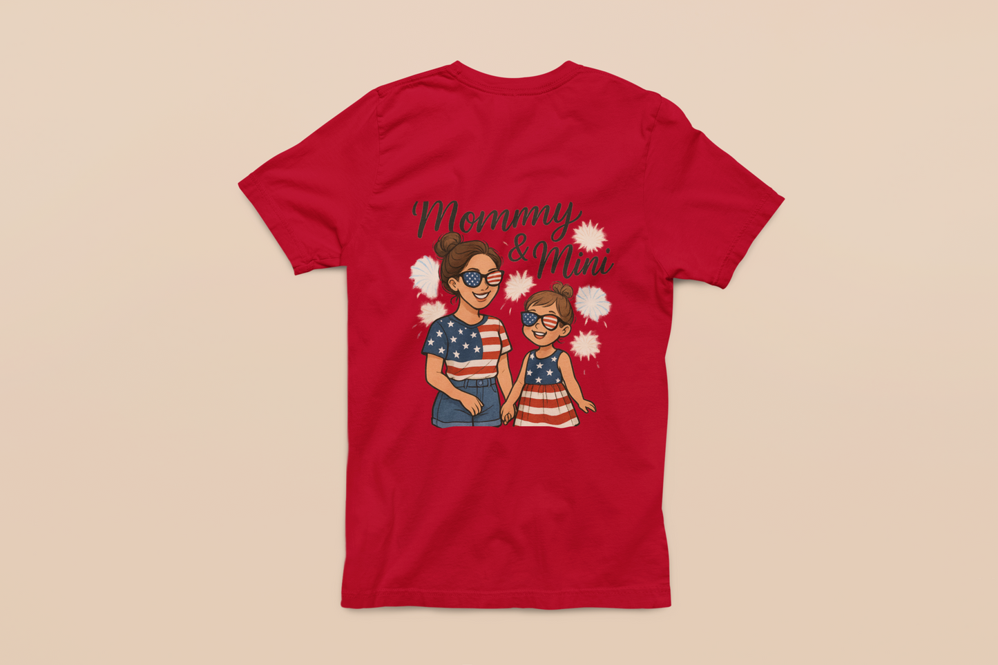 Mommy & Mini 4th of July Matching Shirt | Mom & Daughter Patriotic Tee | Mommy and Me Independence Day Outfit | Cute USA Family Matching Shirt - The Shara Prints