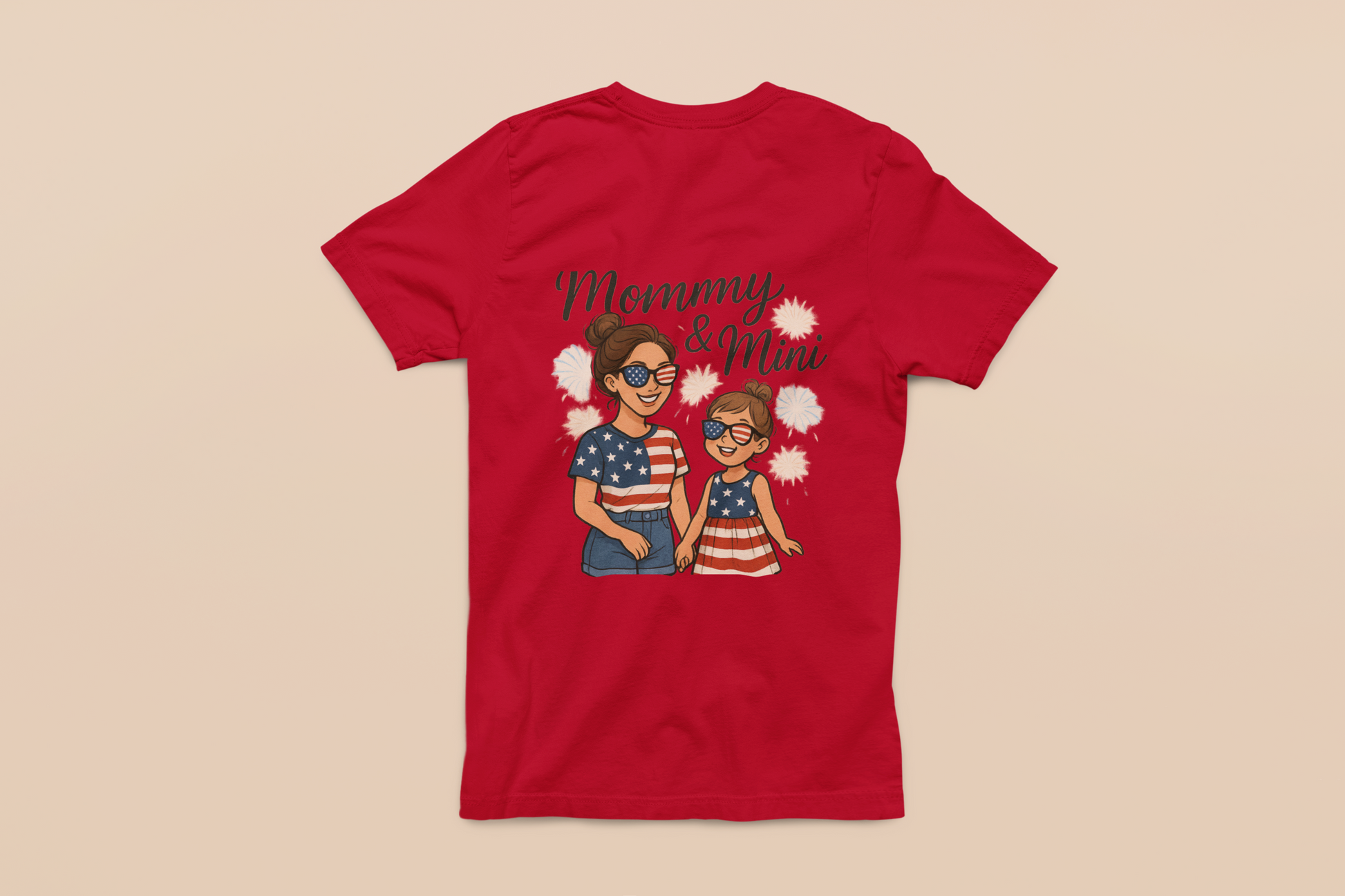 Mommy & Mini 4th of July Matching Shirt | Mom & Daughter Patriotic Tee | Mommy and Me Independence Day Outfit | Cute USA Family Matching Shirt - The Shara Prints