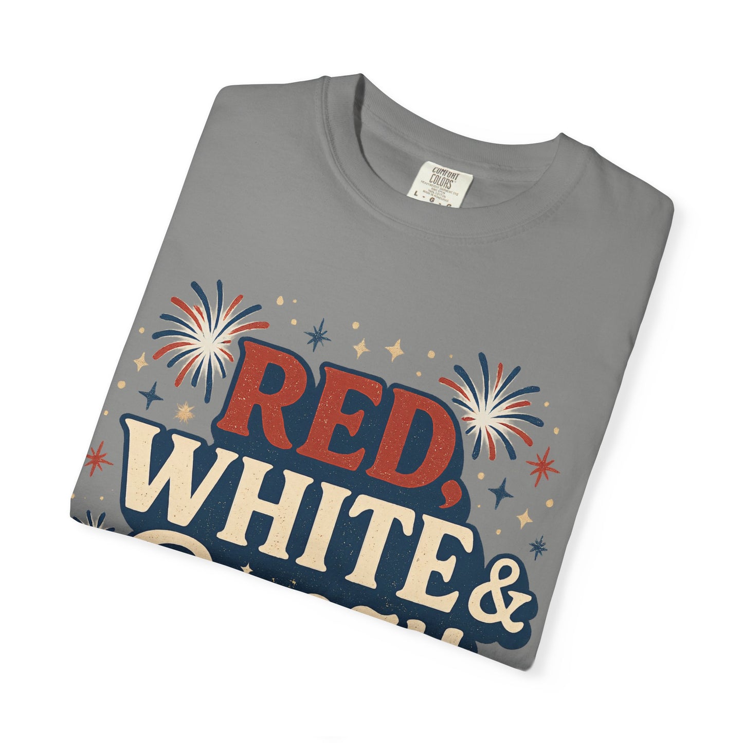 Red White & Boozy 4th of July T-Shirt | Funny Patriotic Party Shirt | USA Drinking Tee for Women & Men | Independence Day Beer Wine T-shirt