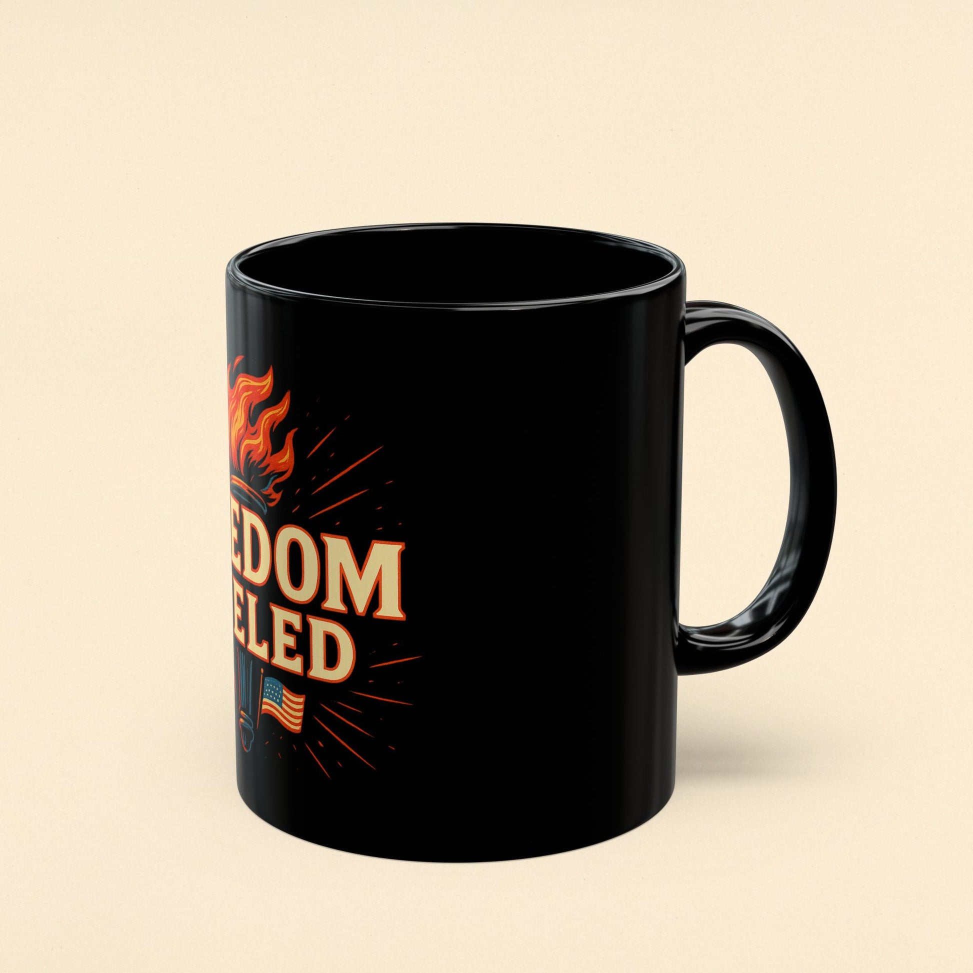 Freedom Fueled – Bold Patriotic Coffee Mug for True Americans - The Shara Prints