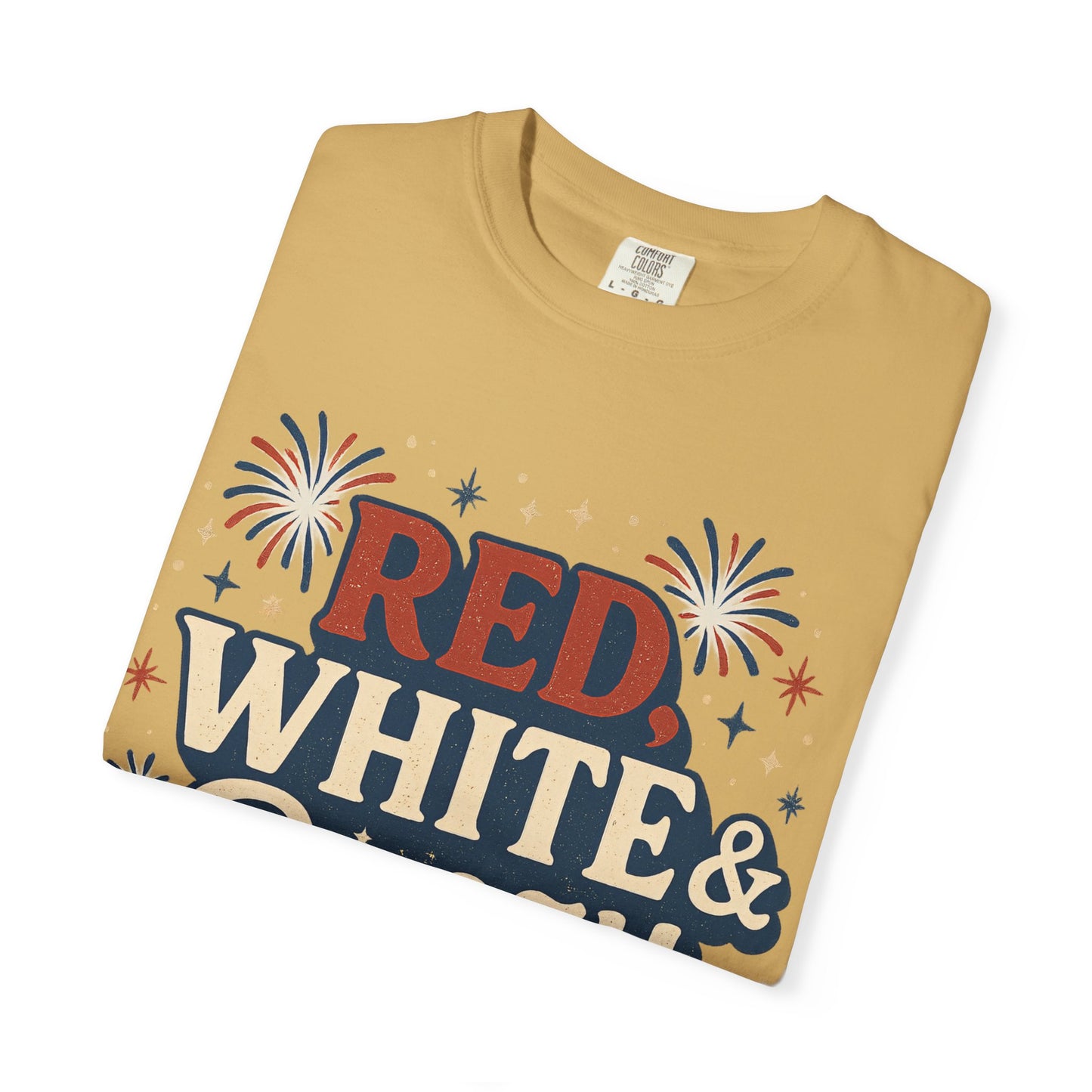 Red White & Boozy 4th of July T-Shirt | Funny Patriotic Party Shirt | USA Drinking Tee for Women & Men | Independence Day Beer Wine T-shirt