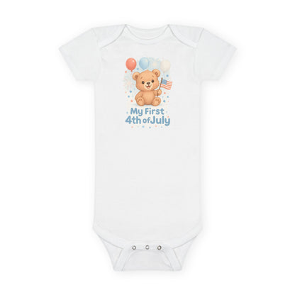 My First 4th of July Baby Onesie, Cute Holiday Baby Outfit, Infant Independence Day Gift, USA Baby Clothes, Baby Shower Gift - The Shara Prints