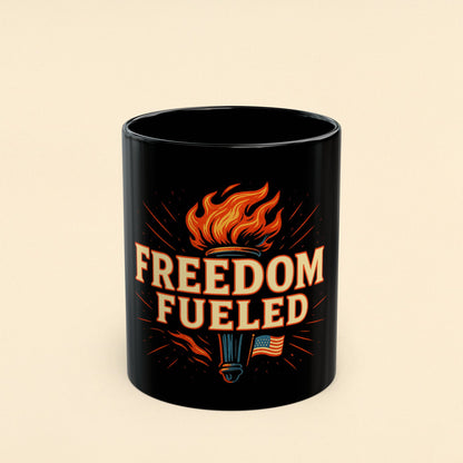 Freedom Fueled – Bold Patriotic Coffee Mug for True Americans - The Shara Prints