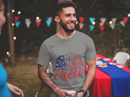 4th of July Crew Unisex Softstyle T-Shirt, Patriotic Tee, Independence Day Shirt, Summer Celebration Wear, Family Reunion Outfit - The Shara Prints