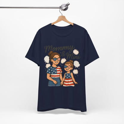 Mommy & Mini 4th of July Matching Shirt | Mom & Daughter Patriotic Tee | Mommy and Me Independence Day Outfit | Cute USA Family Matching Shirt - The Shara Prints