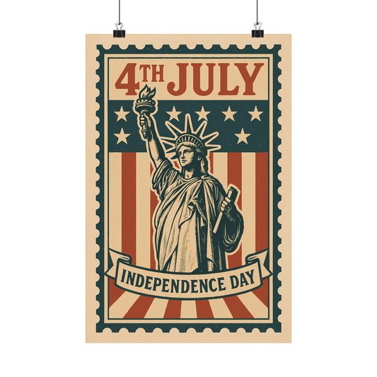 Independence Day Matte Vertical Posters | Vintage Patriotic Decor, July 4th Wall Art, Freedom Celebration Decor, US Independence Day [...]
